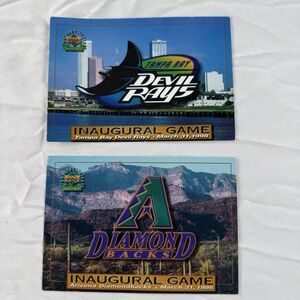 1998 Upper Deck Inaugural Game Cards Arizona Diamondbacks Tampa Bay Devil Rays